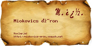 Miokovics Áron névjegykártya